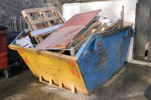 Professional house clearance team in action