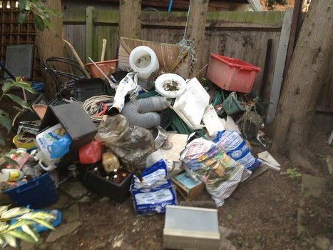 Clean and organized construction site after waste clearance